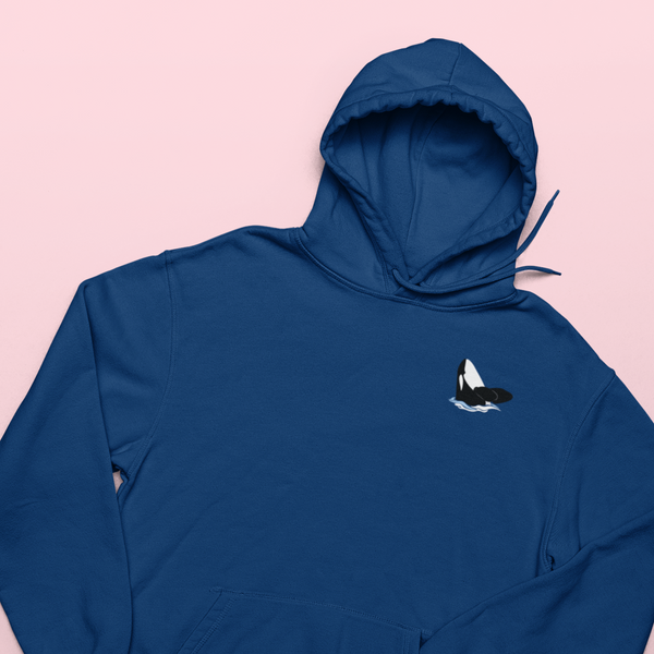 Orca Breaching Embroidered Hoodie