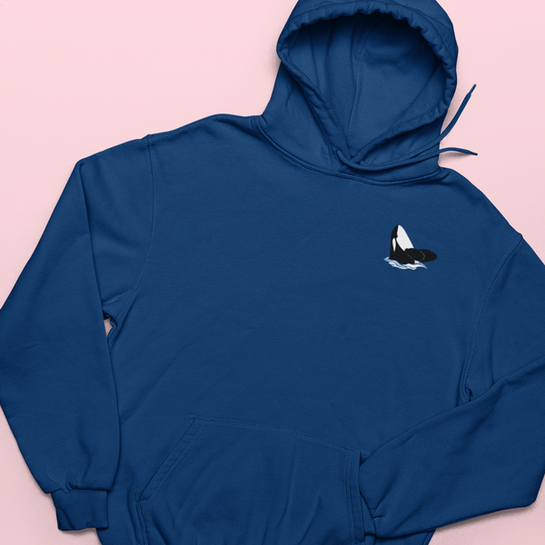 Orca Breaching Embroidered Hoodie
