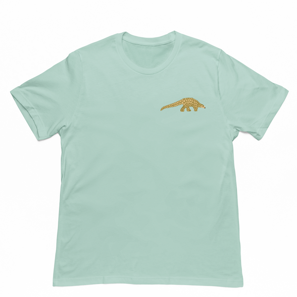 Pangolin Tshirt, Embroidered Pangolin Tshirt, Wonderful World