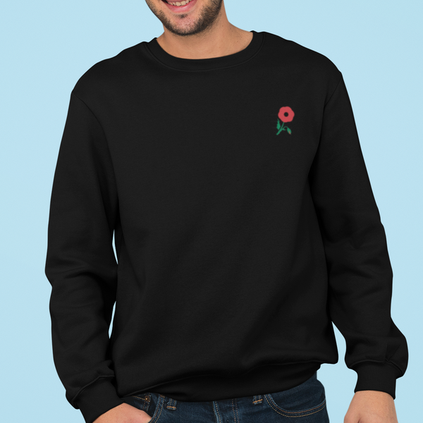 Poppy Embroidered Sweatshirt, Poppy Jumper