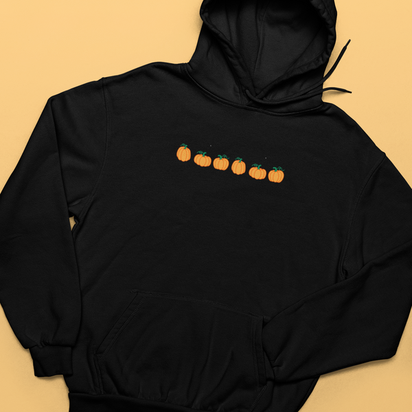 Pumpkin Embroidered Hoodie