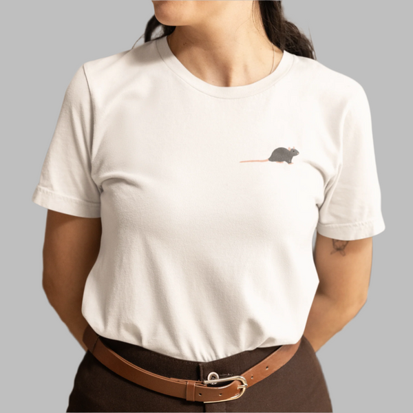 Rat Embroidered Tshirt, Embroidered Rat Tshirt