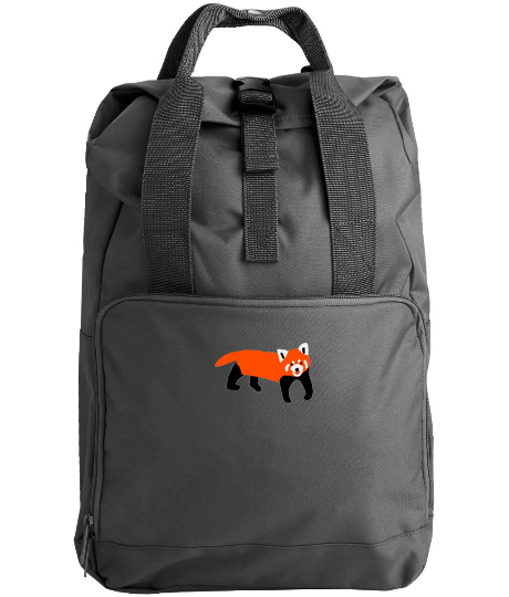 Red Panda Embroidered Backpack