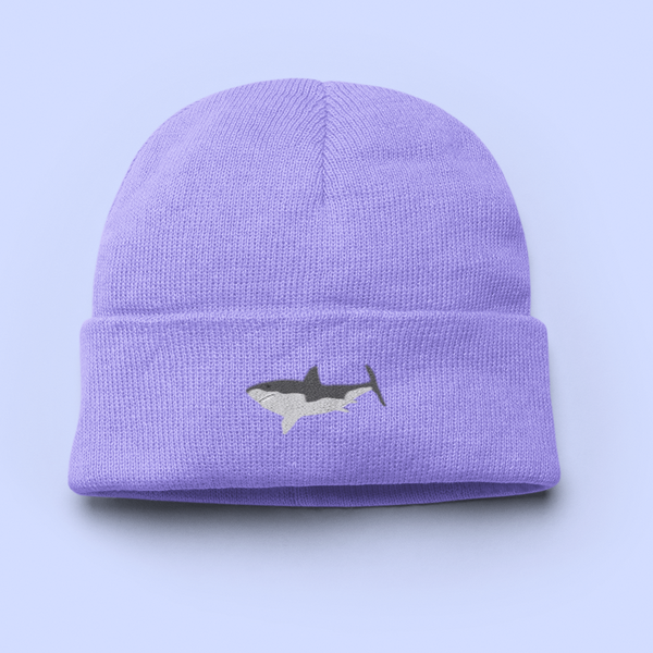 Shark Beanie Hat, Sharks embroidered Beanie Hat, Shark by Wonderful World