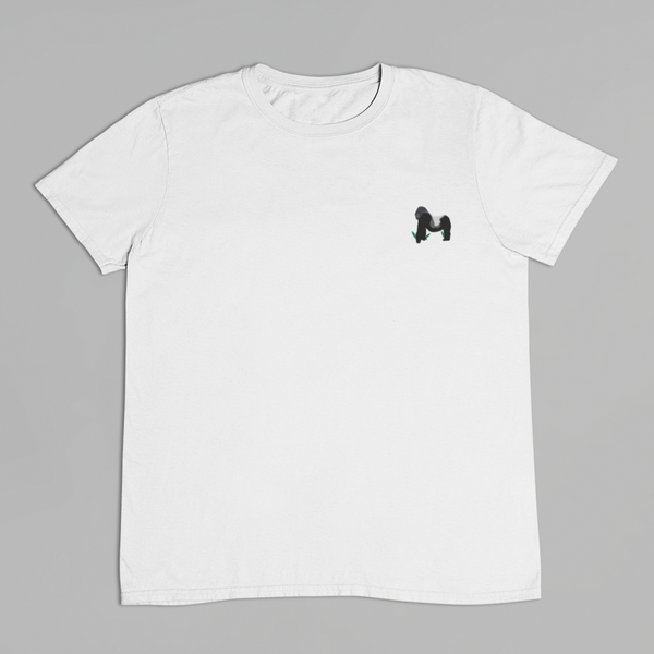 Silverback Gorilla Tshirt, Embroidered Silverback Gorilla