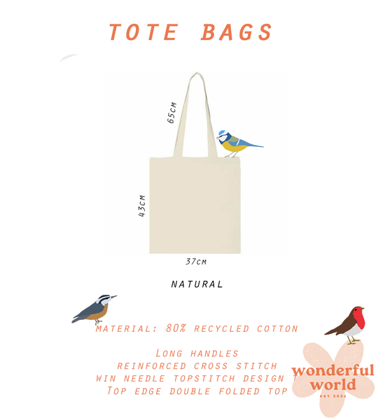 Embroidered Tote Bag Dolphin