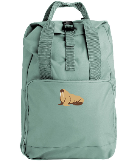 Walrus embroidered backpack