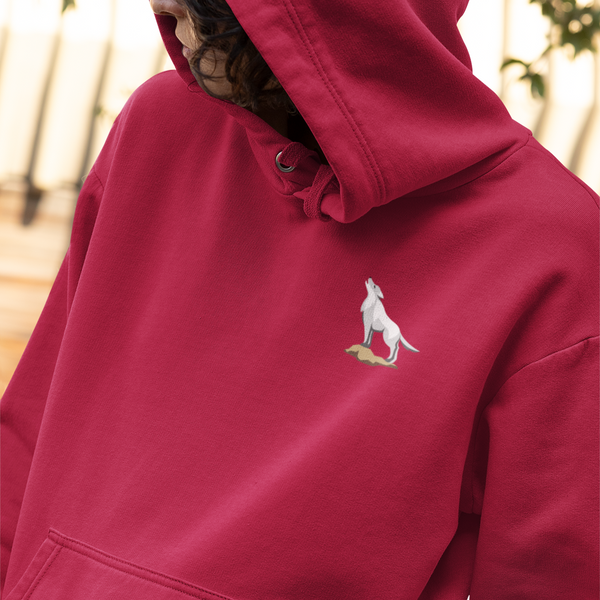 Wolf Hoodie, Wolf Embroidered Hoodie, Wonderful World Wolf Hoodie