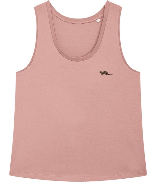 Otter Embroidered Vest Tank Top