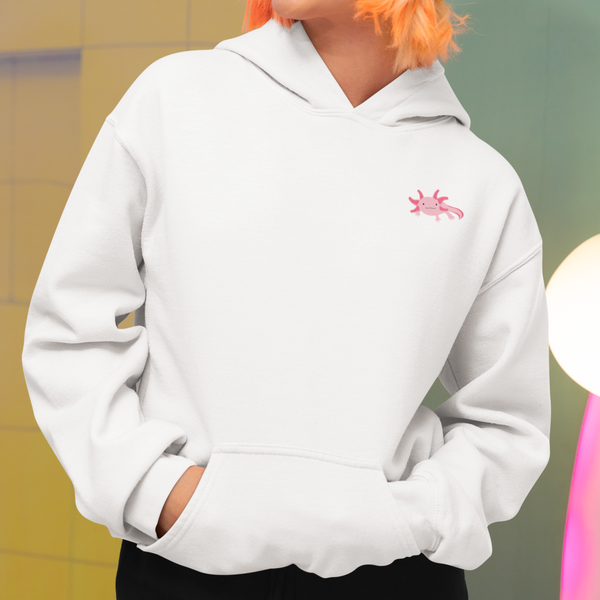 Axolotl Hoodie Embroidered Wonderful World