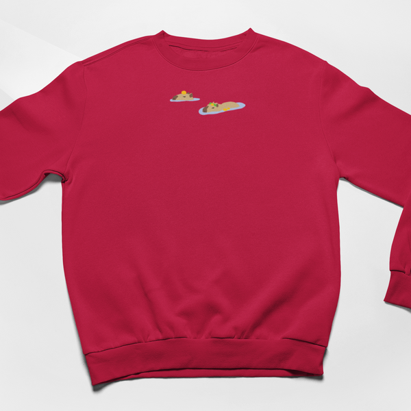 Cute Capybaras Embroidered Sweatshirt