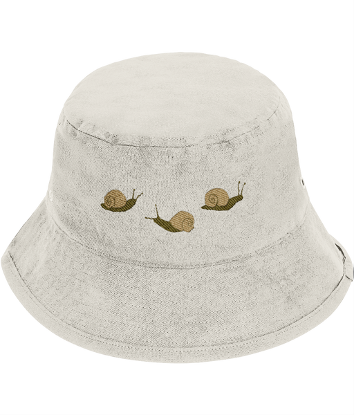 Snail Embroidered Bucket Hat