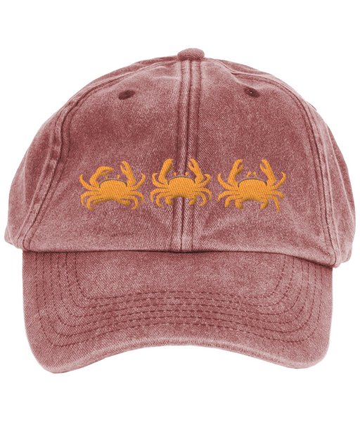 Crab Embroidered Cap