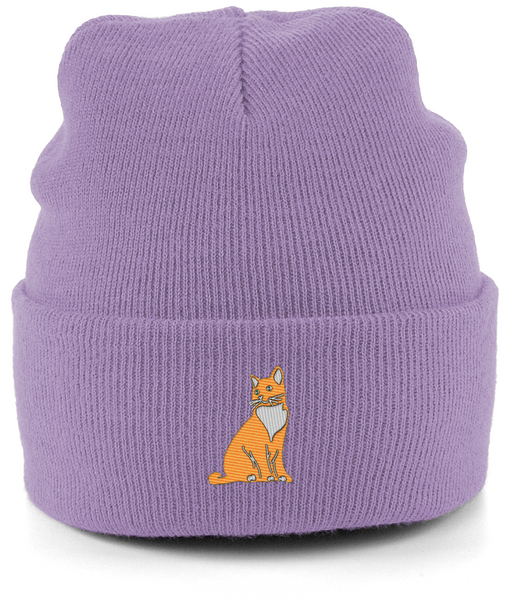 Ginger Cat Embroidered Beanie hat