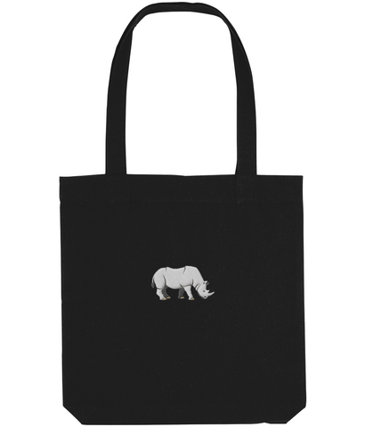 Rhino Embroidered Tote Bag