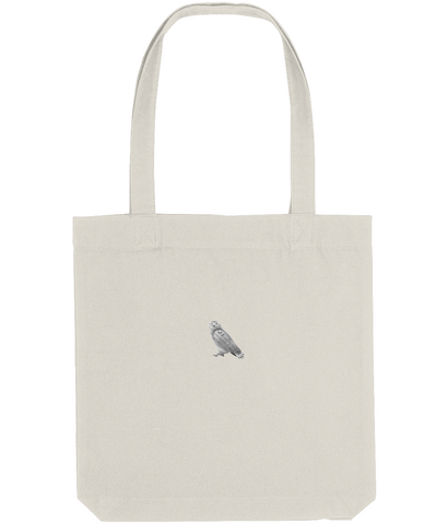 Snowy Owl Embroidered Tote bag