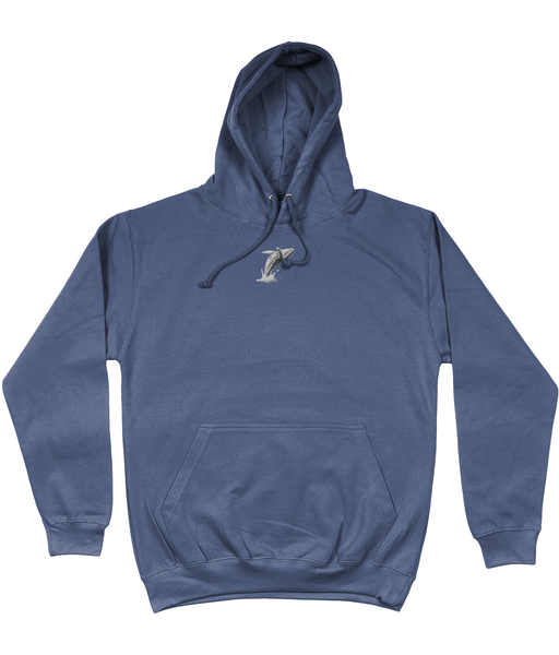 Humpback Whale Breaching Embroidered Hoodie