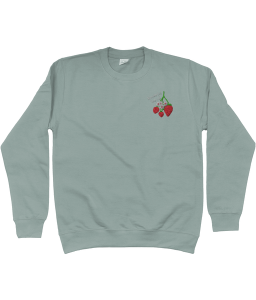 Strawberry Embroidered Sweatshirt