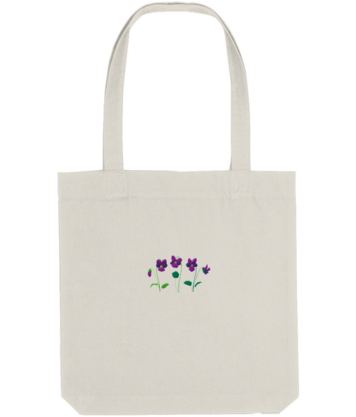 Violet Embroidered Tote bag
