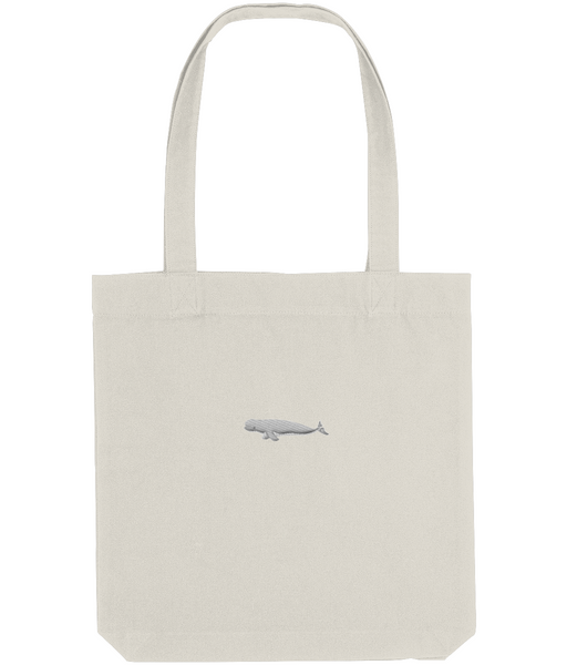 Beluga Whale Embroidered Tote Bag