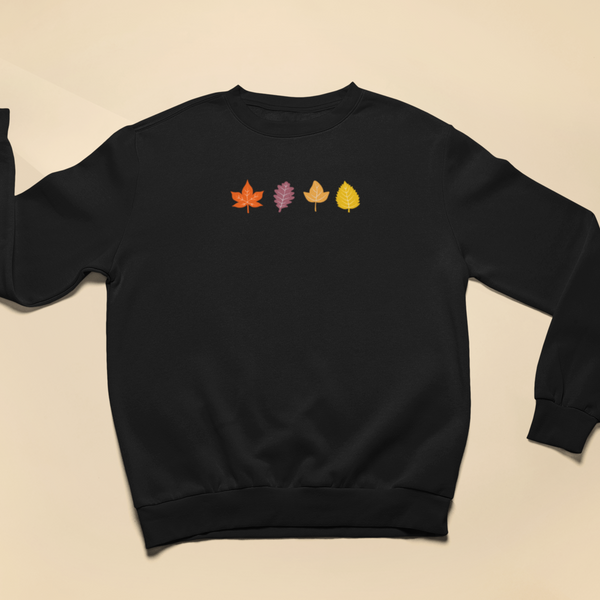 Autumn Leaves Embroidered Sweatshirt