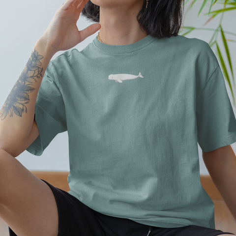 Beluga Whale Embroidered Tshirt