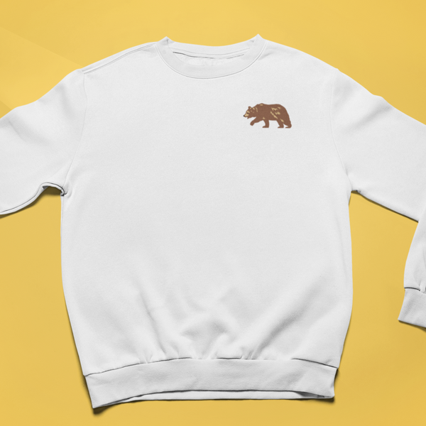 Brown Bear Embroidered Jumper, Brown Bear Jumper, Embroidered Brown Bear, Wonderful World