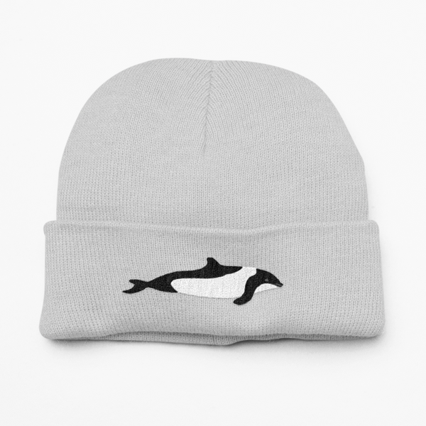 Commerson's Dolphin Grey Beanie Hat