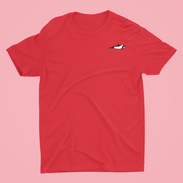 Commerson's Dolphin Tshirt, Embroidered Commerson's Dolphin