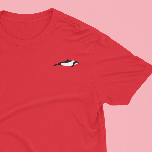 Commerson's Dolphin Tshirt Embroidered