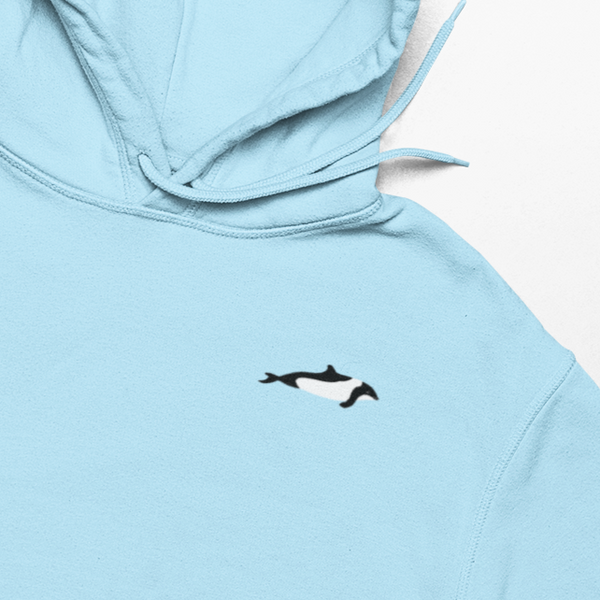 Commerson's Dolphin Hoodie, Embroidered Hoodie