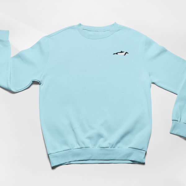 Commerson's Dolphin Sweatshirt, Embroidered Dolphin