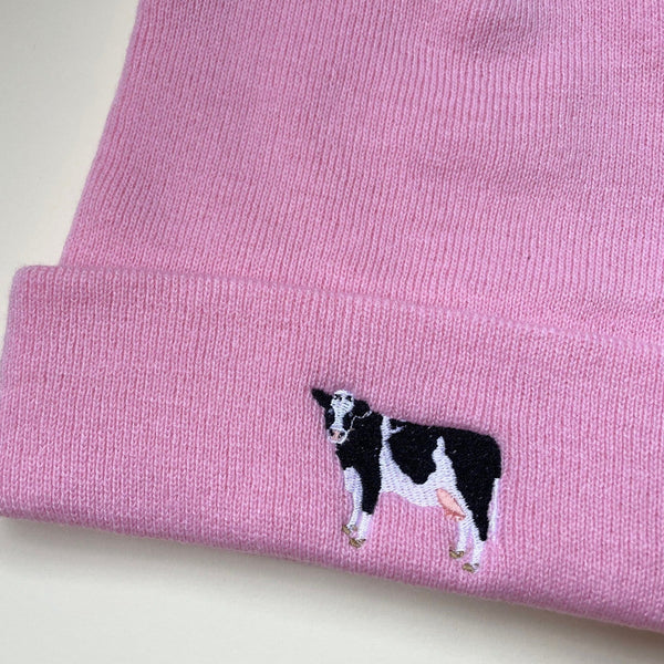 Cow Beanie Hat Embroidered by Wonderful World