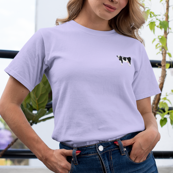 Cow Embroidered Tshirt