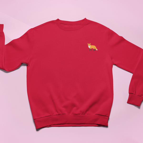 Fox Embroidered Sweatshirt, Fox Jumper