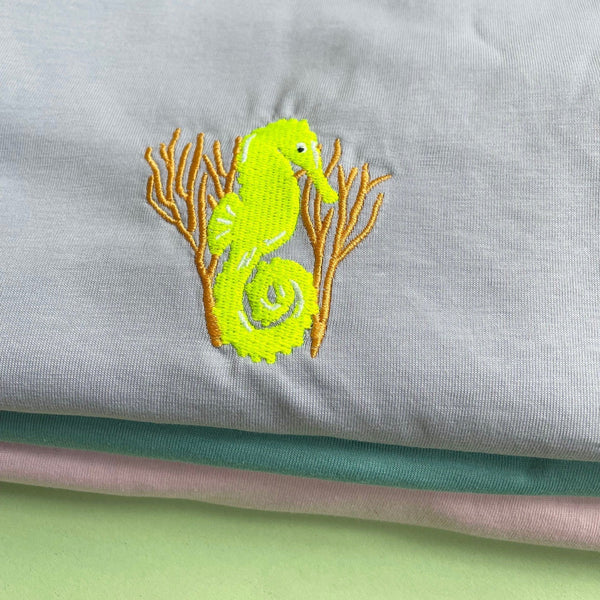 Seahorse Embroidered Tshirt