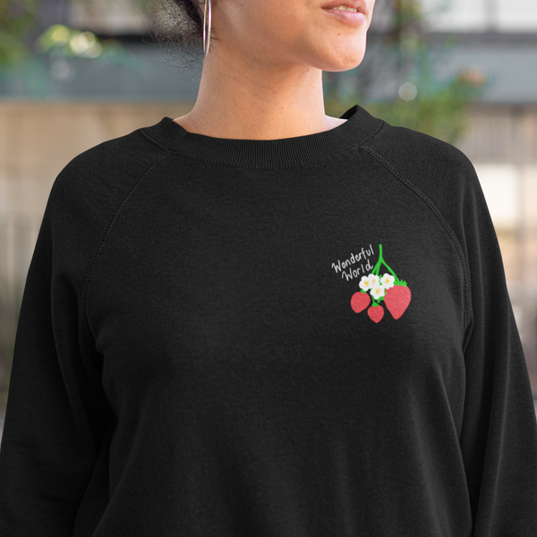 Strawberries Embroidered Sweatshirt