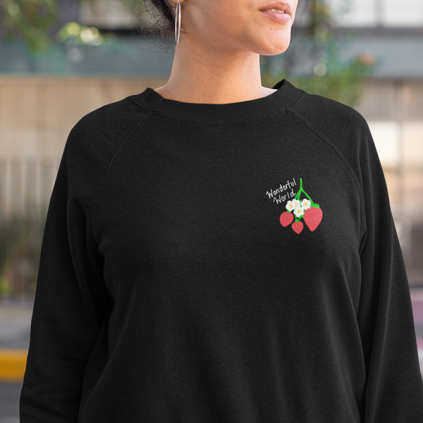 Strawberries Embroidered Sweatshirt
