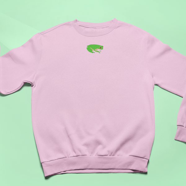 Embroidered frog sweatshirt jumper, Wonderful World, frogs