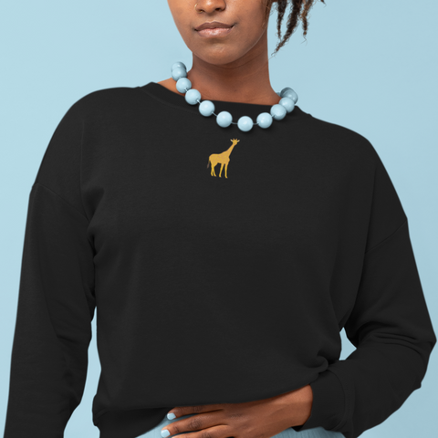 Giraffe sweatshirt embroidered