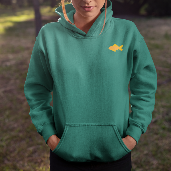 Goldfish Embroidered Hoodie embroidered by Wonderful World