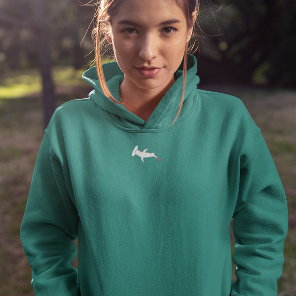 Hammerhead Shark Embroidered Hoodie