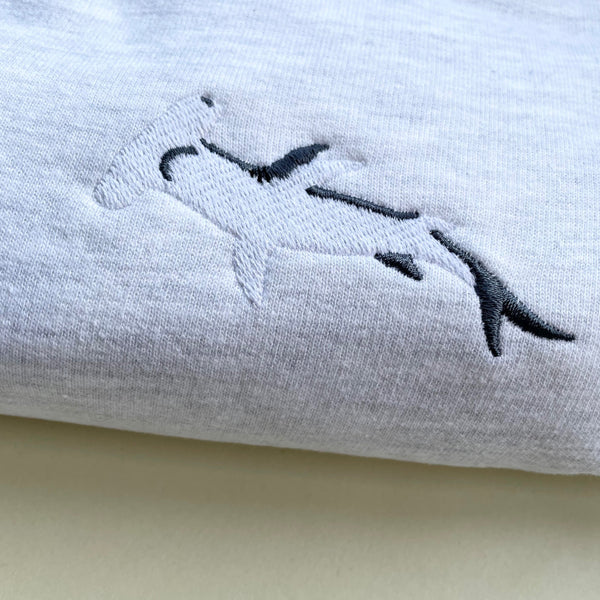 Hammerhead shark embroidered hoodie, Wonderful World, UK