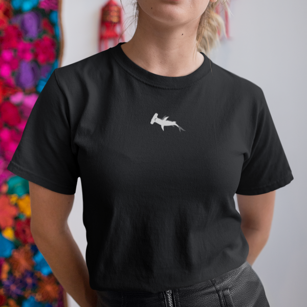 Hammerhead shark t-shirt, embroidered hammerhead, ocean, Wonderful World, UK