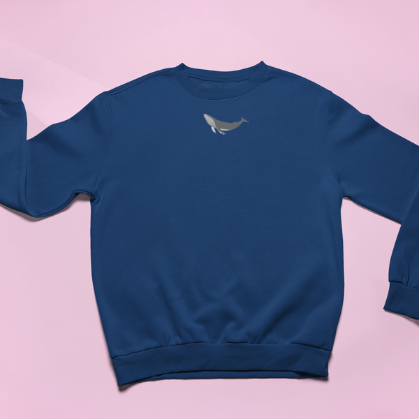 Humpback Whale Embroidered Sweatshirt
