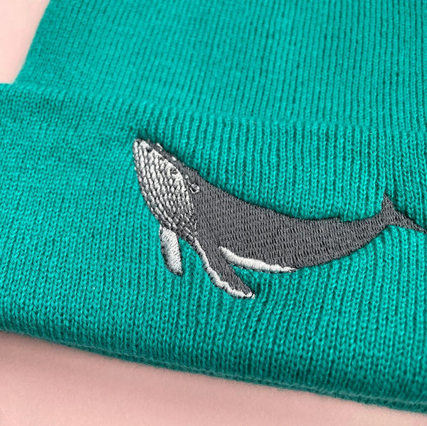 Humpback Whale Embroidered Beanie