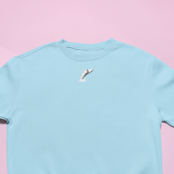 Humpback Whale Breeching Embroidered Jumper