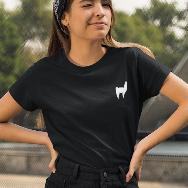 Llama Embroidered Tshirt Wonderful World