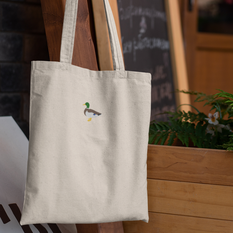 Mallard Duck Embroidered Tote Bag