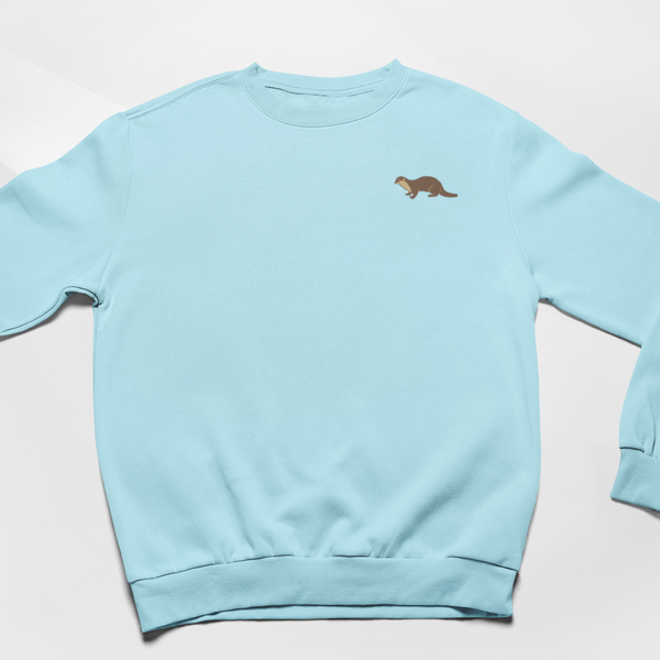 Otter embroidered jumper, Embroidered otters